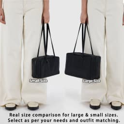 Nylon Tote Bag Bowler Bag Women Shoulder Purse with Keychain Clip, Lightweight Zipper Handbag Daily Work Travel Gym Gift for Mum