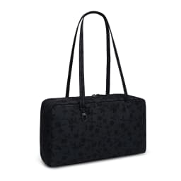Nylon Tote Bag Bowler Bag Women Shoulder Purse with Keychain Clip, Lightweight Zipper Handbag Daily Work Travel Gym Gift for Mum