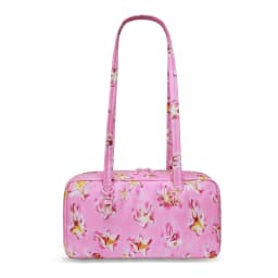 Nylon Tote Bag Bowler Bag Women Shoulder Purse with Keychain Clip, Lightweight Zipper Handbag Daily Work Travel Gym Gift for Mum