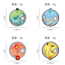 4pcs Kawaii Japanese Cartoon Enamel Pins Anime Style Metal Brooches Aesthetic Backpack Decor Badges Fan Collectible Accessories