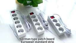 2/3/4 Multiple Sockets EU Plug with ON/OFF Switch 2M Extension Cord European Standard Adapter Expansion Socket Power Converter