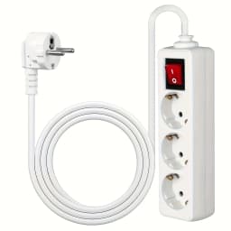 2/3/4 Multiple Sockets EU Plug with ON/OFF Switch 2M Extension Cord European Standard Adapter Expansion Socket Power Converter