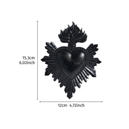 1PC, Made of Resin, Flame-Shaped Heart-Shaped Decorative Handcrafted Item for Hanging, Suitable for Home Wall Decoration