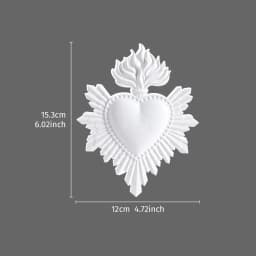 1PC, Made of Resin, Flame-Shaped Heart-Shaped Decorative Handcrafted Item for Hanging, Suitable for Home Wall Decoration