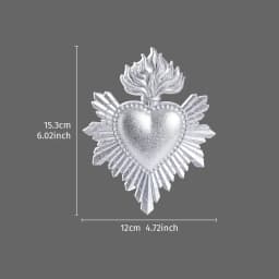 1PC, Made of Resin, Flame-Shaped Heart-Shaped Decorative Handcrafted Item for Hanging, Suitable for Home Wall Decoration