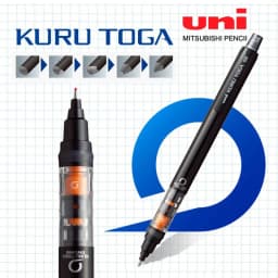Janpan UNI Kuru Toga Mechanical Pencil M5-452 Drawing Pencil 0.5mm Low Center of Gravity Automatic Rotation School Supplies
