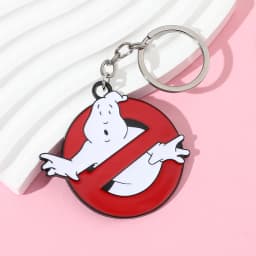 Ghostbusters Red Keychain Death Squads Keyring Unisex Jewelry Chaveiro for Women And Men