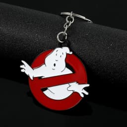 Ghostbusters Red Keychain Death Squads Keyring Unisex Jewelry Chaveiro for Women And Men