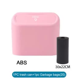 Car Trash Can (with Lid) Contains 1/2/3 Garbage Bags, Small Car Trash Can, Leak-proof Mini Car Accessories