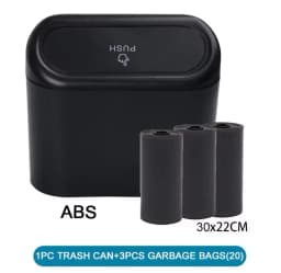 Car Trash Can (with Lid) Contains 1/2/3 Garbage Bags, Small Car Trash Can, Leak-proof Mini Car Accessories