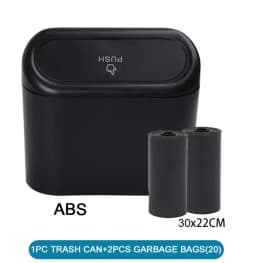 Car Trash Can (with Lid) Contains 1/2/3 Garbage Bags, Small Car Trash Can, Leak-proof Mini Car Accessories