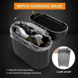 Car Trash Can (with Lid) Contains 1/2/3 Garbage Bags, Small Car Trash Can, Leak-proof Mini Car Accessories