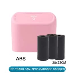 Car Trash Can (with Lid) Contains 1/2/3 Garbage Bags, Small Car Trash Can, Leak-proof Mini Car Accessories