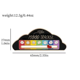Mood Expression Pins for Women Men My Social Battery Brooches on Clothes Funny Alloy Badge Gifts