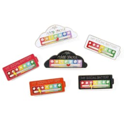 Mood Expression Pins for Women Men My Social Battery Brooches on Clothes Funny Alloy Badge Gifts