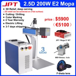 300W 3D JPT Mopa Fiber Laser Marking Cutting Machine 3 Axis Laser Engraver for All Metal Jewelry 200W 100W Deep Laser Marking