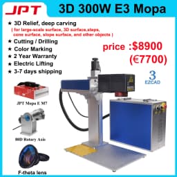 300W 3D JPT Mopa Fiber Laser Marking Cutting Machine 3 Axis Laser Engraver for All Metal Jewelry 200W 100W Deep Laser Marking
