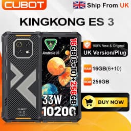 [Ship From UK] Cubot KingKong ES 3 Android 15 Rugged Smartphone 16GB(6+10) 256GB 10200mAh 33W 48MP 6.745''120Hz NFC Mobile Phone