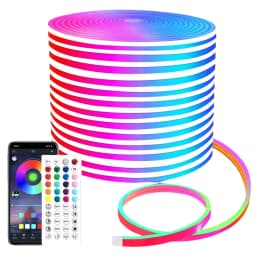 RGB Rope Light APP Remote Silicone Neon Tape Light Color Changing Rope Light for Bedroom Living Room Gameroom