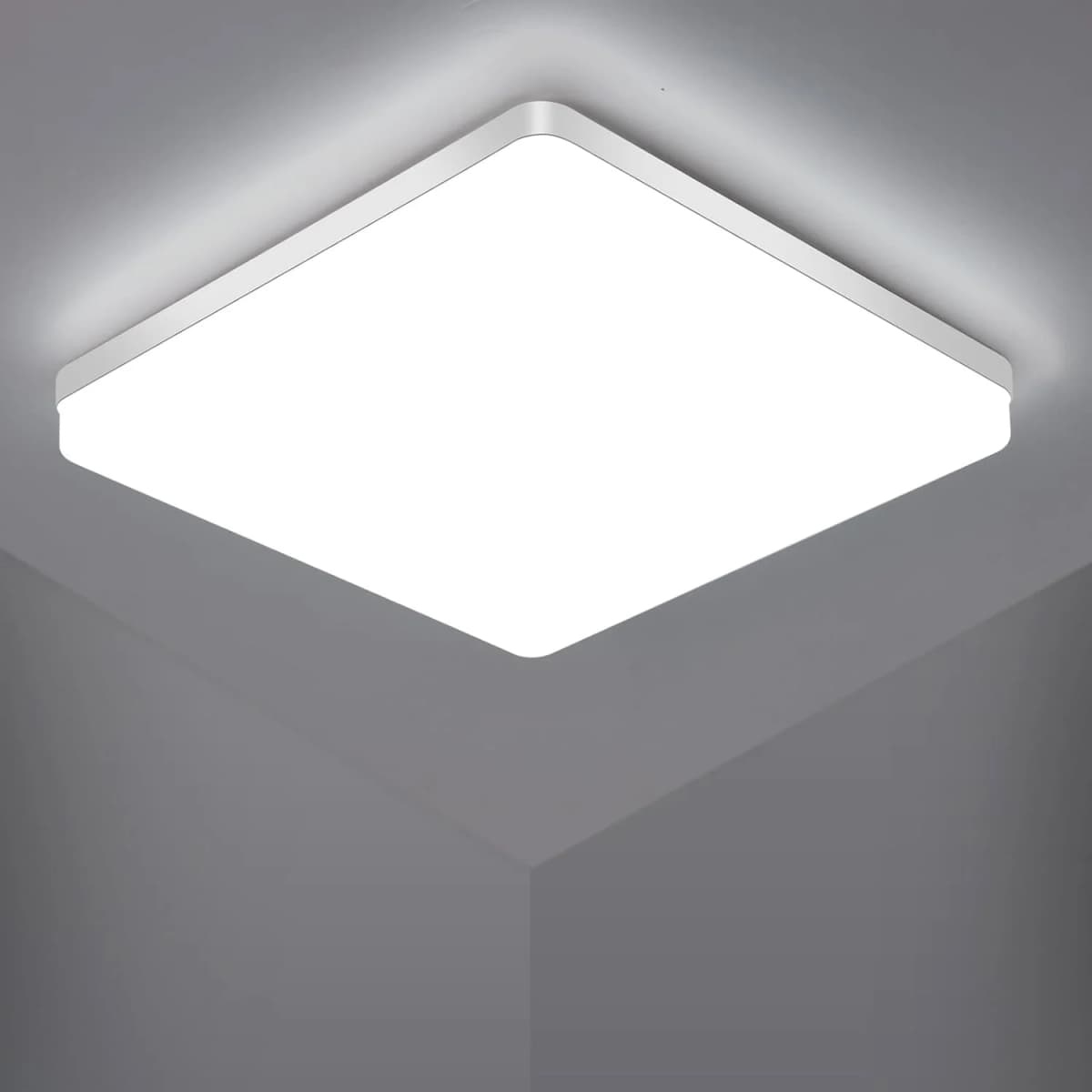 Square LED Ceiling Light,48W 5400LM LED Ceiling Lamp,Cold White Light 6500K Ceiling Light For Living Room,Bedroom