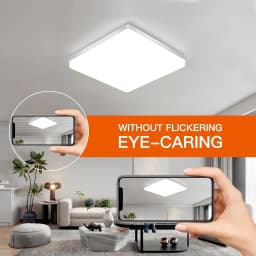 Square LED Ceiling Light,48W 5400LM LED Ceiling Lamp,Cold White Light 6500K Ceiling Light For Living Room,Bedroom