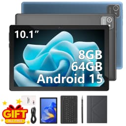 XGODY N01 10.1 Inch 8GB+64GB Android 15 Tablet With Keyboard and Case 2MP+8MP Camera 6000mah High-Performance Tablet Penta-Core