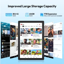 XGODY N01 10.1 Inch 8GB+64GB Android 15 Tablet With Keyboard and Case 2MP+8MP Camera 6000mah High-Performance Tablet Penta-Core