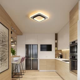 Modern LED Ceiling Light, Acrylic Square Ceiling Lamp Warm White 3500K for Hallway Office Bedroom Kitchen Living Room [Energy E]