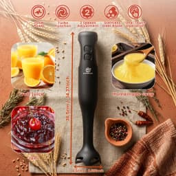 SUPERLEX 350W Stick Blender Electric Immersion Hand Blender, 2 Speed Control Stainless Steel Blending Shaft, Detachable Design for Soups, Smoothies, Sauces and Homemade Baby Food