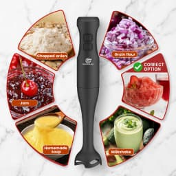 SUPERLEX 350W Stick Blender Electric Immersion Hand Blender, 2 Speed Control Stainless Steel Blending Shaft, Detachable Design for Soups, Smoothies, Sauces and Homemade Baby Food