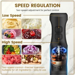 SUPERLEX 350W Stick Blender Electric Immersion Hand Blender, 2 Speed Control Stainless Steel Blending Shaft, Detachable Design for Soups, Smoothies, Sauces and Homemade Baby Food