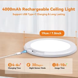 Ceiling Light Motion Sensor LED Type-C Rechargeable Magnetic Lamp Wireless Wall Lamp Remote LED Night Light Wardrobe Bedroom
