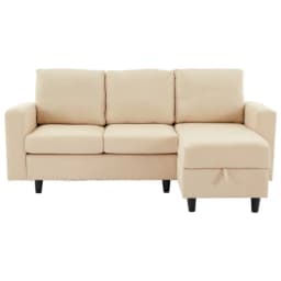 L-Shaped Couch Sofa with Storage,3 Seater Corner Sofa with USB, LED lights,Sofa Couches with side pockets