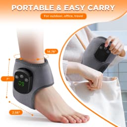 Electric Ankle Wrist Massager 5-Level Infrared Hot Compress 3 Vibration Physiotherapy Modes Fits Left/Right Ankle Hand