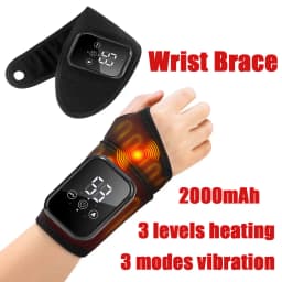 Electric Ankle Wrist Massager 5-Level Infrared Hot Compress 3 Vibration Physiotherapy Modes Fits Left/Right Ankle Hand
