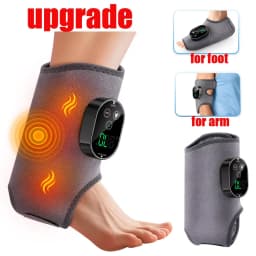 Electric Ankle Wrist Massager 5-Level Infrared Hot Compress 3 Vibration Physiotherapy Modes Fits Left/Right Ankle Hand