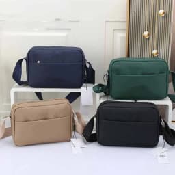 Casual Style Crocodile Pattern Fashionable Design 4 Colors Minimalist Men's Handbag Personal Shoulder Bag