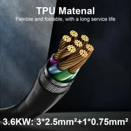 GOODCELL Type 2 EV Charger 3.6KW 16A 1P APP Smart Control IP66 5/10M Cable EU Schuko Plug 220V For Type2 EV Car Charger