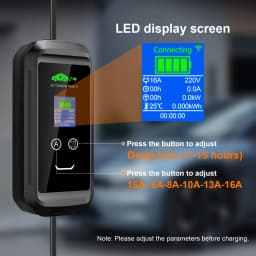 GOODCELL Type 2 EV Charger 3.6KW 16A 1P APP Smart Control IP66 5/10M Cable EU Schuko Plug 220V For Type2 EV Car Charger
