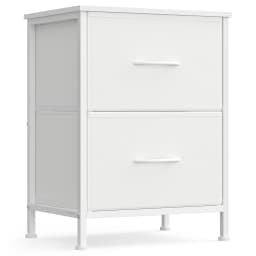 SONGMICS Nightstand with 2 Non-Woven Fabric Drawers, Chest of Drawers for Bedroom, Closet
