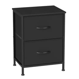SONGMICS Nightstand with 2 Non-Woven Fabric Drawers, Chest of Drawers for Bedroom, Closet