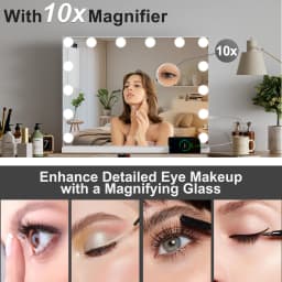 Hollywood LED Vanity Mirror with 10 Lights 3 Color Dimmable Touch Control Make Up Mirror for Dressing Table Bedroom Beauty Decor