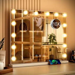 Hollywood LED Vanity Mirror with 10 Lights 3 Color Dimmable Touch Control Make Up Mirror for Dressing Table Bedroom Beauty Decor