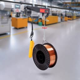 550W Electric Hoist with Wired Control, 18m Steel Wire & Dual Mode Double Rope for Factory Construction, 250kg Load Capacity