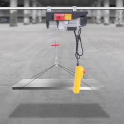 550W Electric Hoist with Wired Control, 18m Steel Wire & Dual Mode Double Rope for Factory Construction, 250kg Load Capacity