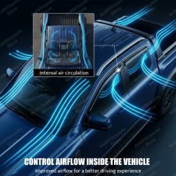 Window Visor For Ford Ranger T6 T7 T8 T9 Wildtrak Smoke Black Window Deflector Sun Rain Guards Car Accessories Double Cab