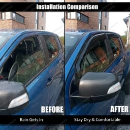 Window Visor For Ford Ranger T6 T7 T8 T9 Wildtrak Smoke Black Window Deflector Sun Rain Guards Car Accessories Double Cab