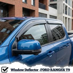 Window Visor For Ford Ranger T6 T7 T8 T9 Wildtrak Smoke Black Window Deflector Sun Rain Guards Car Accessories Double Cab