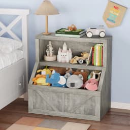Wooden Kids Bookshelf & Toy Storage Cabinet, Large Cubbies Organiser, Perfect for Playroom, Bedroom, Nursery, Classroom