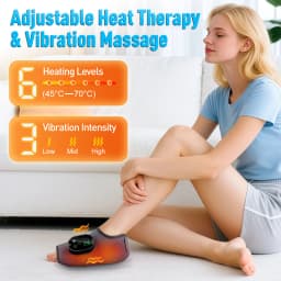 Electric Heating Vibration Foot Ankle Massager Elbow Relax Muscles Winter Massager USB Rechargeable Adjustable Strap Massager